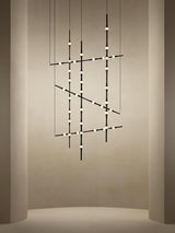 dew-explores-modern-linear-led-pendant-light-with-organic-oval-points-for-stairwells