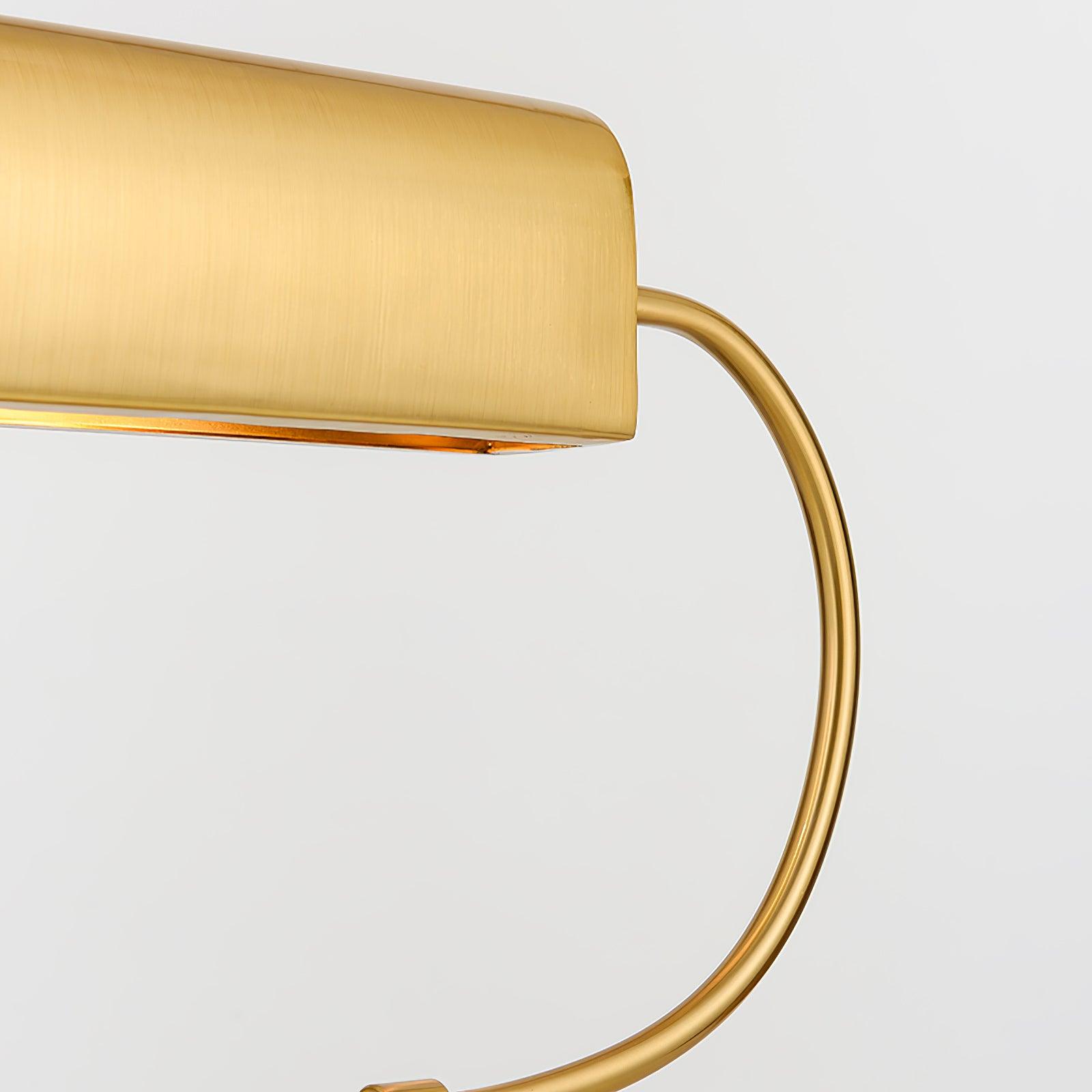 Modern Geometric Crystal Table Lamp with Gold Metal Shade for Bedside or Desk