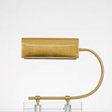 Modern Geometric Crystal Table Lamp with Gold Metal Shade for Bedside or Desk