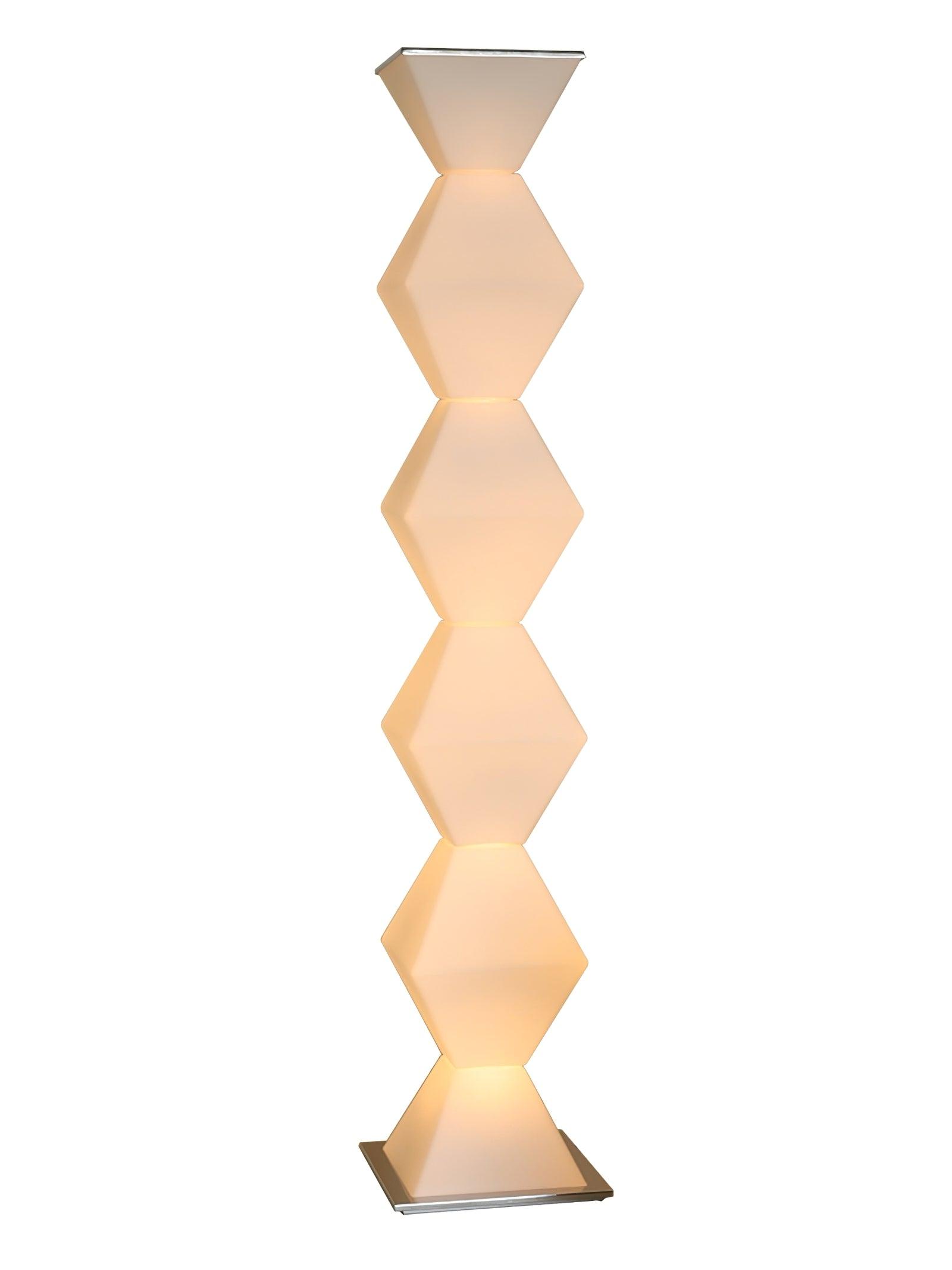 Modern Minimalist Dickson LED Torchiere Floor Lamp with Glass Shade for Living Room
