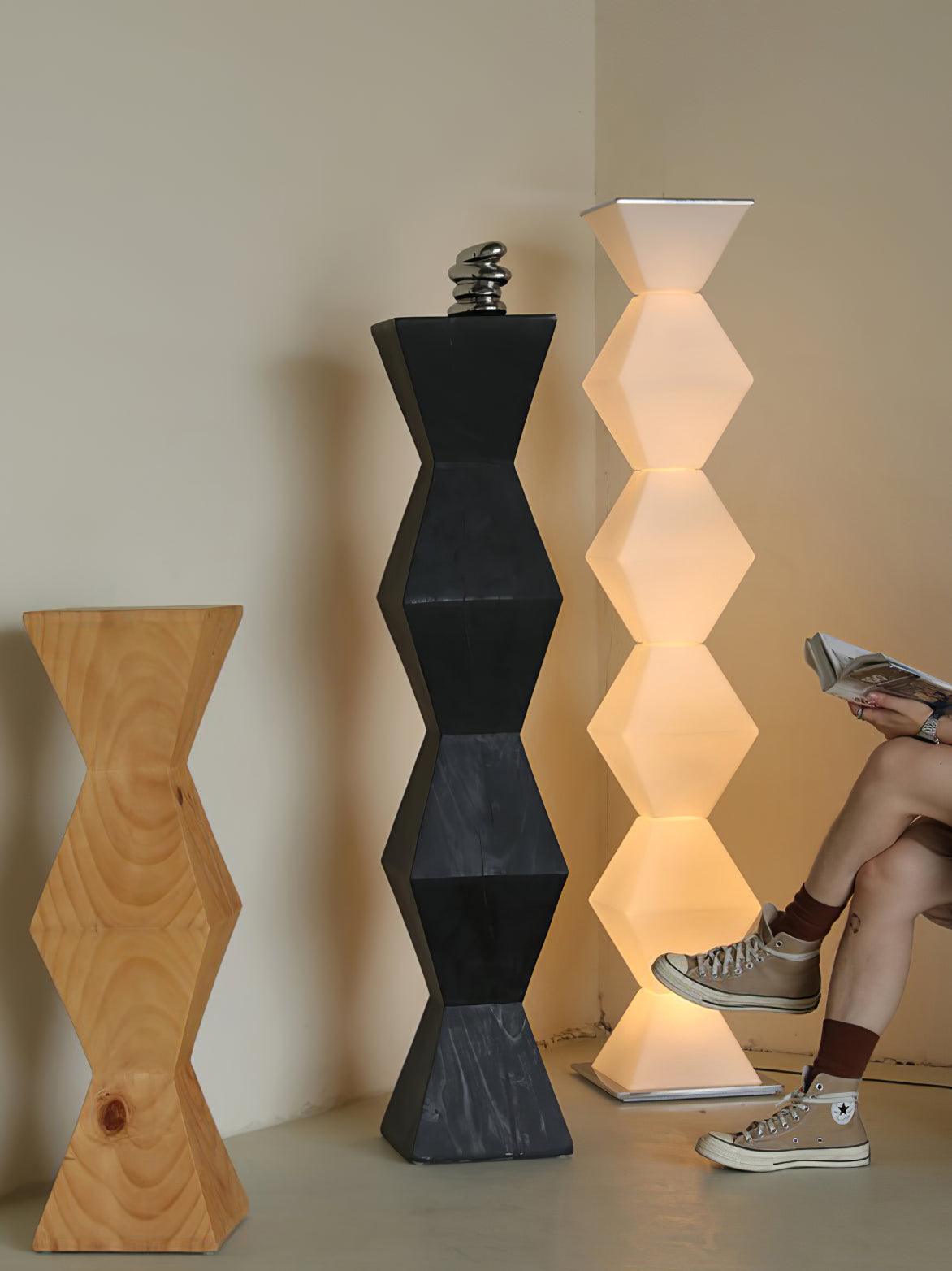 Modern Minimalist Dickson LED Torchiere Floor Lamp with Glass Shade for Living Room