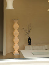 Modern Minimalist Dickson LED Torchiere Floor Lamp with Glass Shade for Living Room