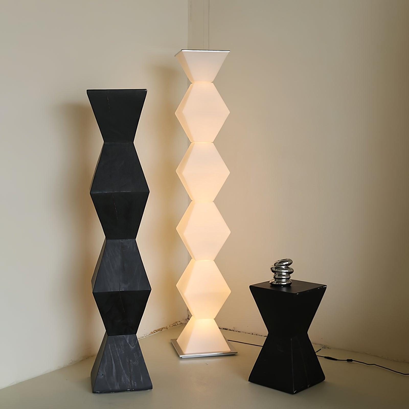 Modern Minimalist Dickson LED Torchiere Floor Lamp with Glass Shade for Living Room