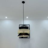 woven-rattan-cane-and-linen-pendant-light-vintage-style-suspended-ceiling-fixture