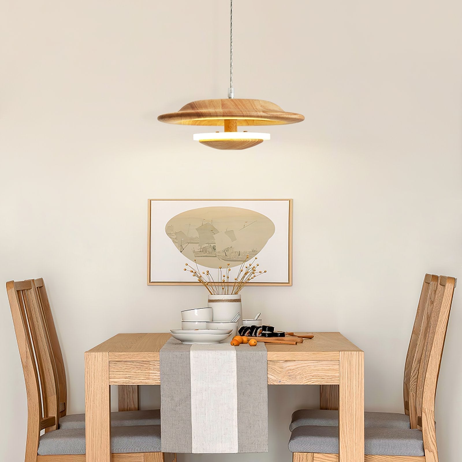 modern-solid-rubber-wood-dome-pendant-lamp-with-integrated-led-lighting