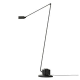 Dynamo Adjustable Arm LED Floor Lamp with Rotating Metal Diffuser and Cylindrical Base Standing Light