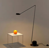 Dynamo Adjustable Arm LED Floor Lamp with Rotating Metal Diffuser and Cylindrical Base Standing Light