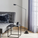 Dynamo Adjustable Arm LED Floor Lamp with Rotating Metal Diffuser and Cylindrical Base Standing Light