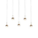 Modern Multi Head Glass Sphere LED Pendant Light for Restaurant and Home Decor