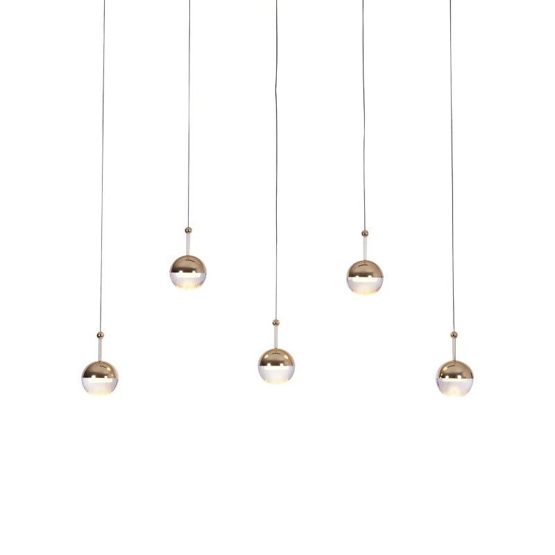 Modern Multi Head Glass Sphere LED Pendant Light for Restaurant and Home Decor
