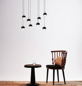 Modern Multi Head Glass Sphere LED Pendant Light for Restaurant and Home Decor