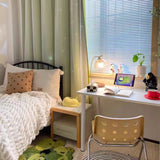 Vintage Pleated Shade Table Lamp with Walnut Base and Gold Accents for Modern Bedrooms