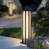 Modern Stainless Steel LED Post Light Waterproof Outdoor Garden Path Column Lamp