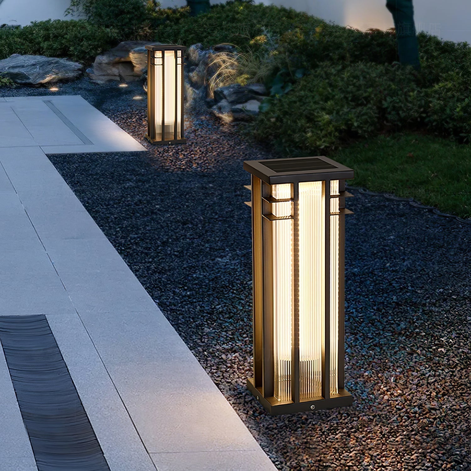 Modern Stainless Steel LED Post Light Waterproof Outdoor Garden Path Column Lamp