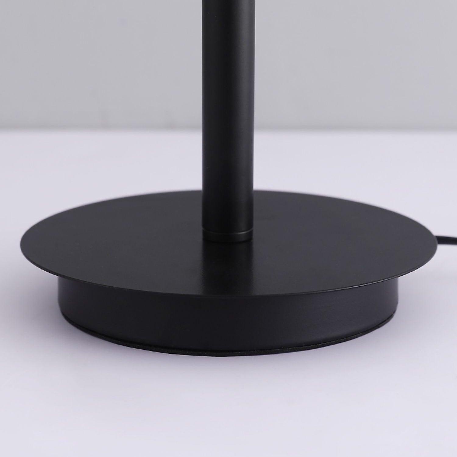 Modern Double Leaf Metal Table Lamp with Botanical Design in Black Finish for Office and Bedroom