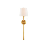 trumpet-style-dover-tail-wall-sconce-with-fabric-shade-for-living-room