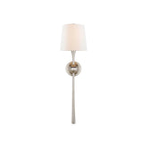 trumpet-style-dover-tail-wall-sconce-with-fabric-shade-for-living-room