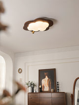 Dreamscape Walnut Wood LED Ceiling Light for Kids Room Cloud Heart Star Shapes