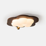 Dreamscape Walnut Wood LED Ceiling Light for Kids Room Cloud Heart Star Shapes