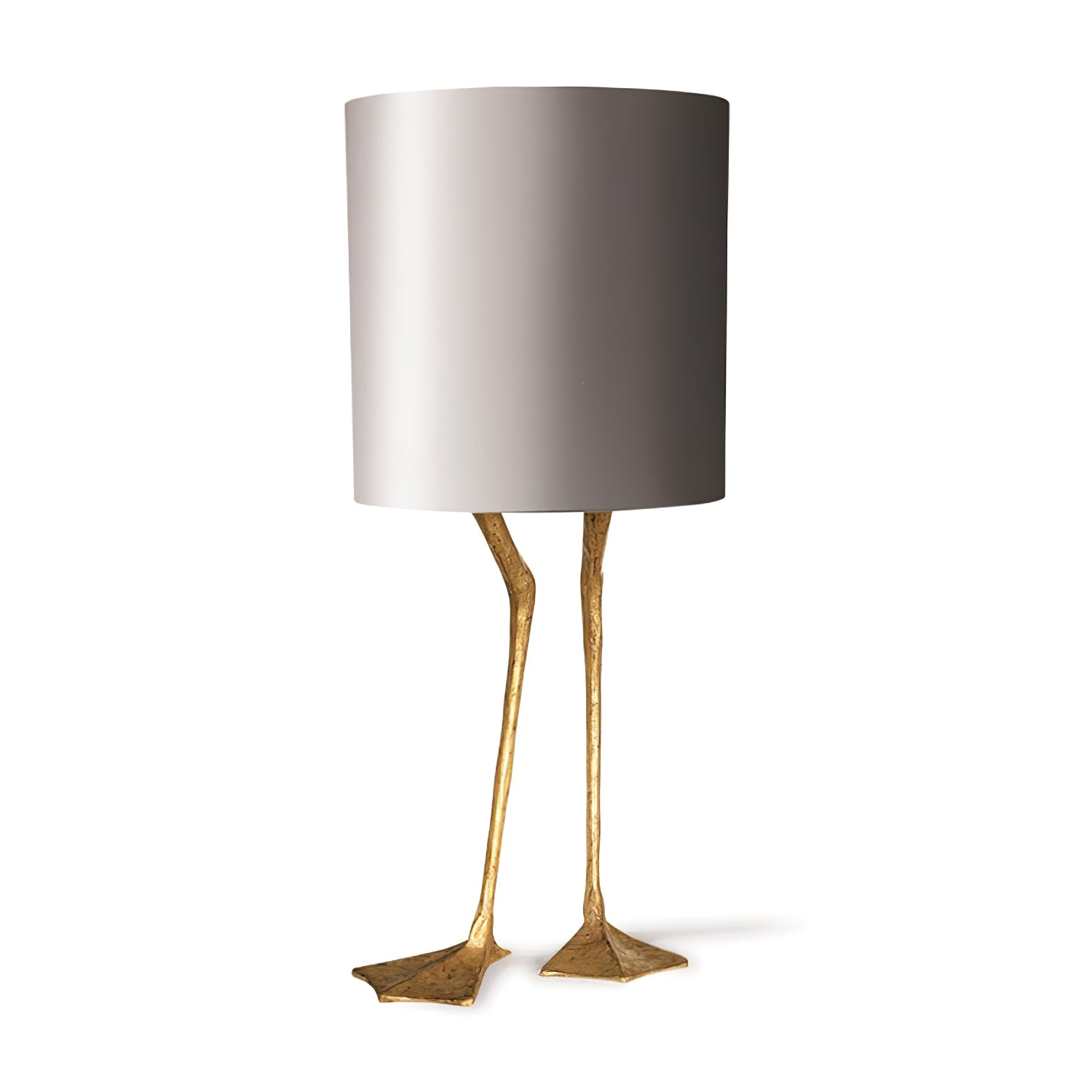 Antique Brass Duck Feet Table Lamp with Natural Feather Shade for Bedroom Decor
