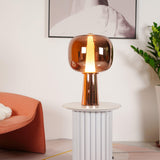 Modern Dusk Dawn LED Reading Table Lamp with Geometric Conic Base for Bedside Decor