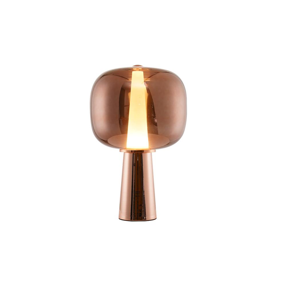 Modern Dusk Dawn LED Reading Table Lamp with Geometric Conic Base for Bedside Decor