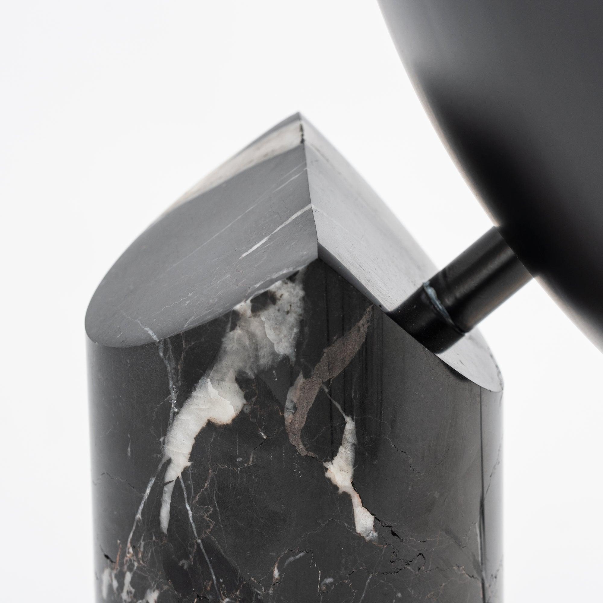 Elegant Modern Marble and Metal Sculptural Table Lamp for Reading