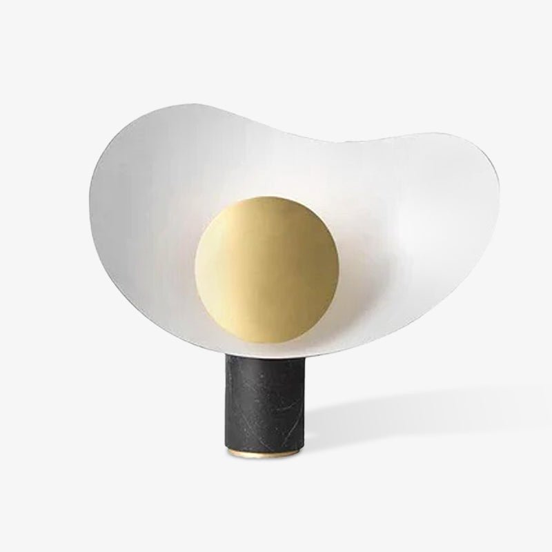 Elegant Modern Marble and Metal Sculptural Table Lamp for Reading