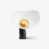 Elegant Modern Marble and Metal Sculptural Table Lamp for Reading