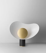Elegant Modern Marble and Metal Sculptural Table Lamp for Reading