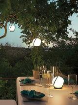 Modern Rechargeable LED Orb Lantern Portable Stainless Steel Table Lamp for Indoor Outdoor Use
