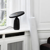 Eddy Modern Marble Base Table Lamp with Adjustable Steel Shade and Integrated LED