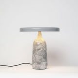 Eddy Modern Marble Base Table Lamp with Adjustable Steel Shade and Integrated LED