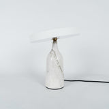 Eddy Modern Marble Base Table Lamp with Adjustable Steel Shade and Integrated LED