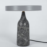 Eddy Modern Marble Base Table Lamp with Adjustable Steel Shade and Integrated LED