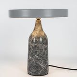 Eddy Modern Marble Base Table Lamp with Adjustable Steel Shade and Integrated LED
