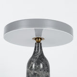 Eddy Modern Marble Base Table Lamp with Adjustable Steel Shade and Integrated LED
