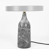 Eddy Modern Marble Base Table Lamp with Adjustable Steel Shade and Integrated LED