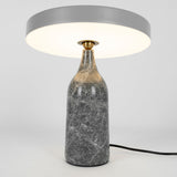 Eddy Modern Marble Base Table Lamp with Adjustable Steel Shade and Integrated LED