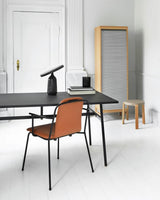 Eddy Modern Marble Base Table Lamp with Adjustable Steel Shade and Integrated LED