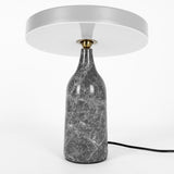 Eddy Modern Marble Base Table Lamp with Adjustable Steel Shade and Integrated LED