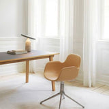 Eddy Modern Marble Base Table Lamp with Adjustable Steel Shade and Integrated LED