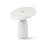 Eddy Modern Marble Base Table Lamp with Adjustable Steel Shade and Integrated LED