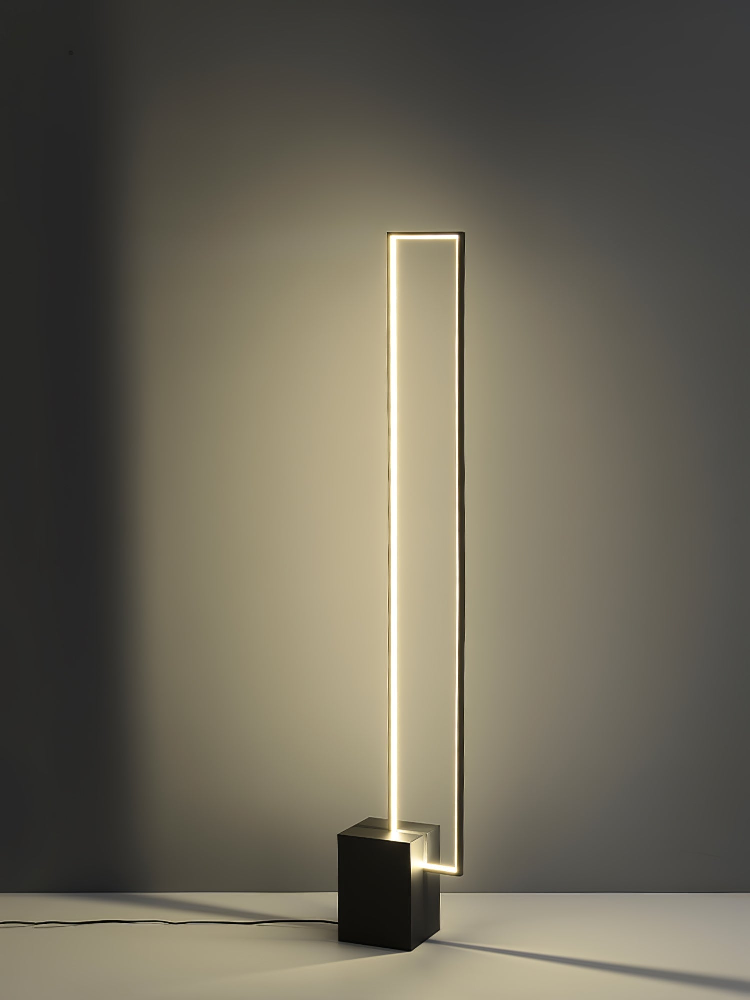 Minimalist Linear LED Standing Floor Lamp for Modern Living Room and Bedroom Reading