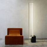 Minimalist Linear LED Standing Floor Lamp for Modern Living Room and Bedroom Reading