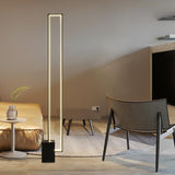 Minimalist Linear LED Standing Floor Lamp for Modern Living Room and Bedroom Reading
