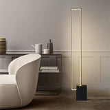 Minimalist Linear LED Standing Floor Lamp for Modern Living Room and Bedroom Reading