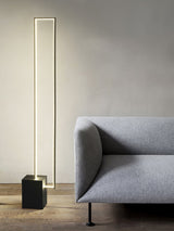 Minimalist Linear LED Standing Floor Lamp for Modern Living Room and Bedroom Reading