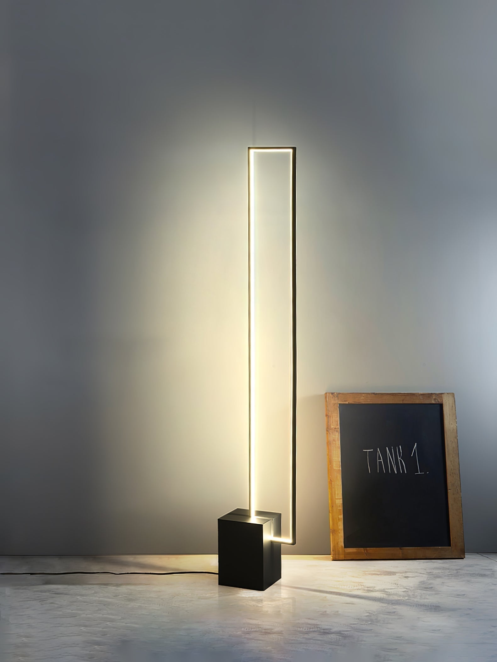 Minimalist Linear LED Standing Floor Lamp for Modern Living Room and Bedroom Reading