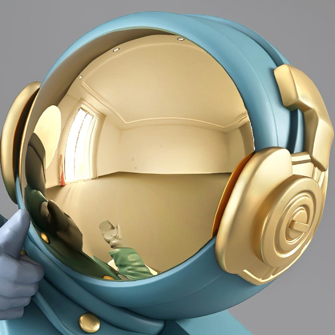 Kung Fu Astronaut Sculpture LED Floor Lamp with USB Charging and Resin Base